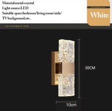 Image of Luxury Modern Living Room Crystal Wall Lamp Bedroom Led Indoor Lighting Home