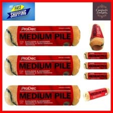 Image of Medium Pile Roller Sleeves 3 Pack - 9" x 1.75" for Effortless DIY Painting