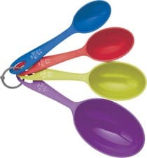 Image of Colourworks 4 Piece Measuring Cup Set, Multi-Coloured Plastic Rainbow