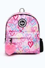 Image of Hype Girls Pink Graffiti Hearts Iconic Backpack