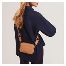 Image of Ted Baker 🎀 STUNNA Leather Crossbody Camera Bag RRP £119 Camel