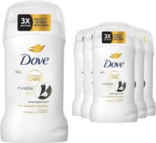 Image of 6 x 50ml Dove Women Invisible Dry Anti-Perspirant Deodorant Stick 72H Protection