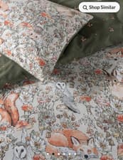 Image of BNWT GEORGE SINGLE SIZE WOODLAND ANIMALS WILDLIFE DUVET COVER BEDDING SET new