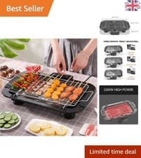 Image of Compact 1500W Smokeless Electric BBQ Grill – Perfect for Indoor & Outdoor