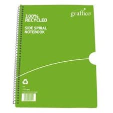 Image of Graffico Recycled Wirebound Notebook 100 Pages A4 (10 Pack) EN08043