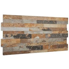 Image of Prom Brick Beige Porcelain Split Face Wall Tile 300 x 600mm (Cut Sample)