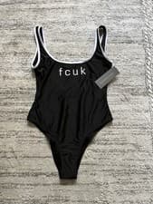 Image of French Connection One Piece Swimsuit Black Size Medium