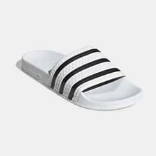 Image of adidas originals adilette slides sandals Size from 4-12 /White/Black  Big Sale