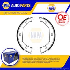 Image of Handbrake Shoes Set fits BMW 320D 2.0D 04 to 19 Parking NAPA 34212213311 Quality