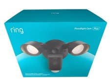 Image of Ring Floodlight Cam Wired Plus Outdoor Security Camera 1080p HD Video Black