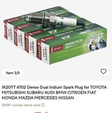 Image of IK20TT (4702) DENSO IRIDIUM TT SPARK PLUGS SET OF 4 - - FAST SHIPPING