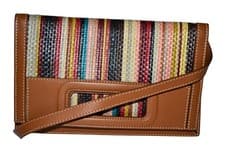 Image of Paul Smith Mainline Cellulose Striped Fold Over Cross Body Bag Womens BNWT
