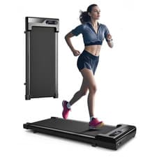 Image of Walking Pad Treadmill Running Machine with Incline Compact Home Office Black