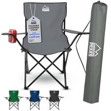 Image of Camping Chair Fold Up Chair W/ Cup Holder Carry Bag Portable Garden Picnic Chair