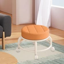 Image of Low, Round Rolling Stool, Pedicure Stool, Comfortable Universal Swivel Stool,