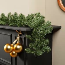 Image of 2 Plain Christmas Garlands Artificial Canadian Pine Tree Garland 270cm 180 Tips