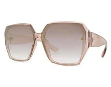 Image of Women's Oversized Sunglasses Flat Butterfly Ladies Designer Big Shield Mirrored