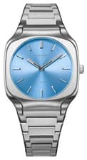 Image of D1 Milano Square Maldives Sea (37mm) Light Blue Sunray Dial / Stainless SQBJ05