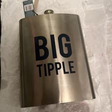 Image of Jumbo Stainless Steel Hip Flask