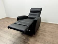 Image of Russo Faux Leather Manual Recliner Chair – Black