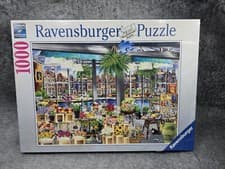 Image of Ravensburger 1000 Piece Jigsaw Puzzle Amsterdam Flower Market HTF