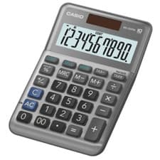 Image of CASIO 10 DIGIT DESK CALCULATOR WITH TAX CALCULATIONS - MS100FM-WA