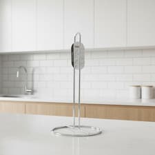 Image of Chrome Kitchen Roll Holder Paper Towel Stand Worktop Storage Silver Apollo