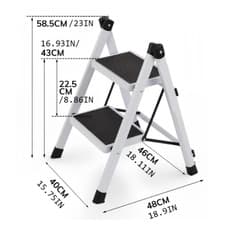 Image of Portable Step Ladder Lightweight Folding Step Stool w/Anti Slip Tread,Heavy Duty