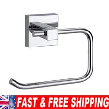 Image of ECOSPA Toilet Roll Holder Wall Mounted Paper Tissue Metal Chrome WC Bathroom UK
