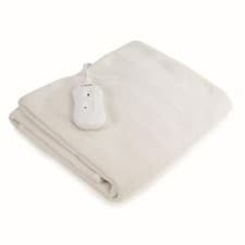 Image of Heated Electric Under Blanket by Carmen Single Overheat Protection in White