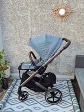Image of Cybex Balios S Lux in Stormy Blue with Taupe frame