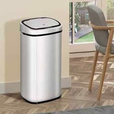 Image of HOMCOM 68L Sensor Dustbin Stainless Steel Automatic Kitchen Waste Bin Silver