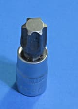 Image of TX60 TORX STAR BIT 3/8" SQUARE DRIVE SOCKET CHROME VANADIUM T60