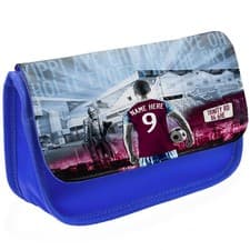 Image of Personalised Aston Villa Pencil Case Football School Stationary Bag Boys AF08