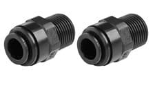 Image of 2 x John Guest SpeedFit Push Fit 12mm Male x 1/2" BSPT Straight Adaptor