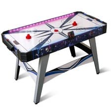Image of COSTWAY Air Hockey Game Table Powered Hockey Game Table w/ 2 Pushers