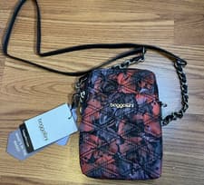 Image of Baggallini Floral Crossbody Handbag Beach Vegan Travel Purse Art Cruise RFID NWT