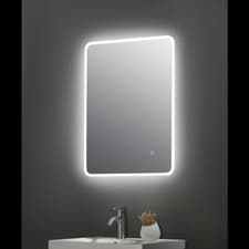 Image of Hudson Reed Ambient Touch Bathroom LED Mirror  700mm H x 500mm W Shaver Socket