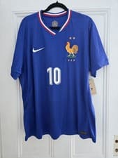Image of France Home Geniune Football Shirt 2023-2025 BNWT Size XL Mbappe #10