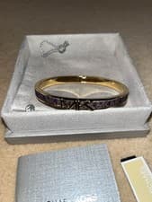 Image of MICHAEL KORS Ladies Gold-Tone Slim Mott Bangle Bracelet