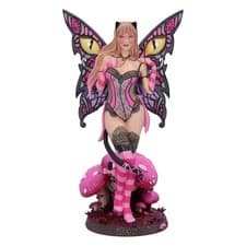 Image of Nemesis Now Cheshire Cat Figurine - Wonderland Fairy 24cm, Resin, Pink, Alice in