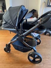 Image of iCandy Peach Stroller and Carrycot - Phantom / Navy Check