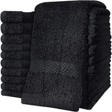 Image of Pack of 6 Luxury Face Cloths Super Soft 100% Cotton 30 x 30 cm Quality 500 GSM