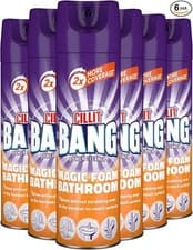 Image of Cillit Bang Magic Foam Bathroom Cleaner Soap Scum Remover 600ml x6