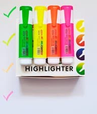 Image of 9x Highlighter Pens High Quality Highlighters Marker Assorted 3-Colour Nontoxic