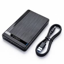 Image of 2.5" Hard Drive Enclosure USB 3.0 SATA to USB HDD SSD External Case Caddy Black