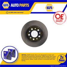 Image of 2x Brake Discs Pair Solid fits ALFA ROMEO 159 939 Rear 05 to 11 278mm Set NAPA