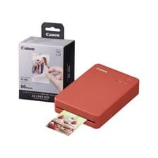 Image of Canon Selphy QX20 Instant Photo Printer with 60 Shot Pack Terracotta Red (6754C0