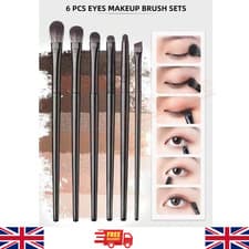 Image of 6pc High Quality Soft Bristle Eyeshadow blending, Smudging, Eyeliner Brush Set