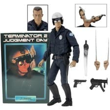 Image of NECA Terminator 2 Judgement Day Motorcycle Cop T-1000 7" Action Figure Model Toy